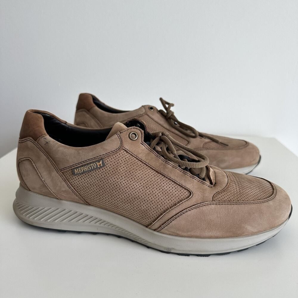 Mephisto Sneakers Mens Size 10 Brown Leather Runoff Air Jet Doyle Comfort Shoes